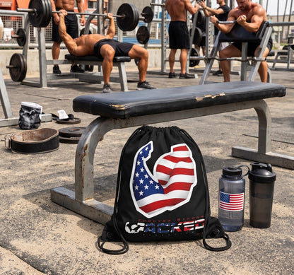 JACKED™ 'FLEX' USA Drawstring Bag