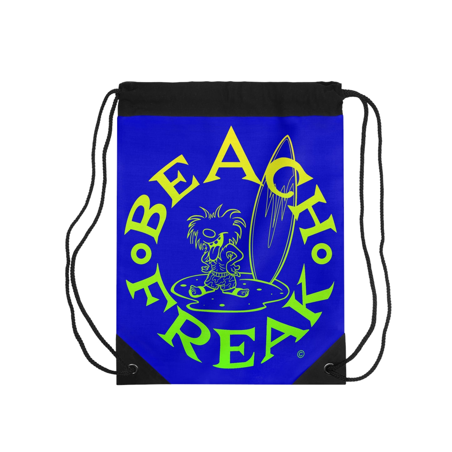 LIME 'N' YELLOW BEACH FREAK© Drawstring Bag
