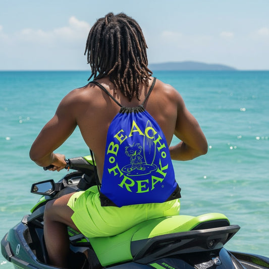 LIME 'N' YELLOW BEACH FREAK© Drawstring Bag