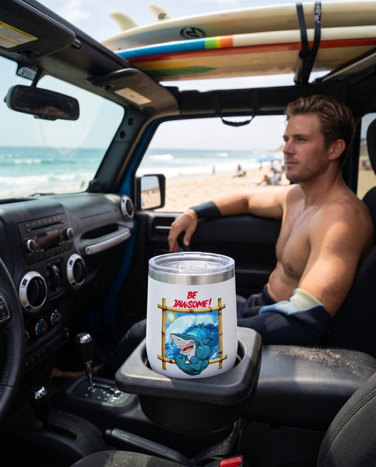 BE JAWSOME! - BEACH FREAK© Chill Wine Tumbler