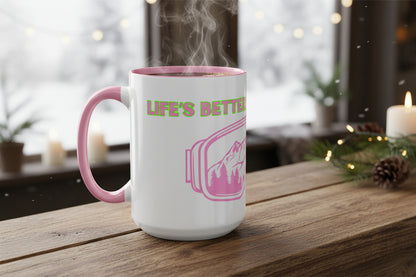 LIFE'S BETTER ON THE SLOPES! - SNOW FREAK© 15 OZ. MUG