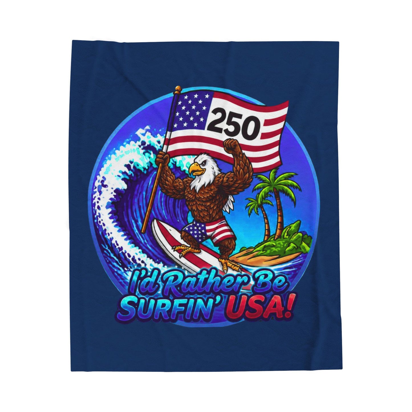 SURFIN' USA FREEDOM 250 LIMITED EDITION - BEACH FREAK© Plush Blanket