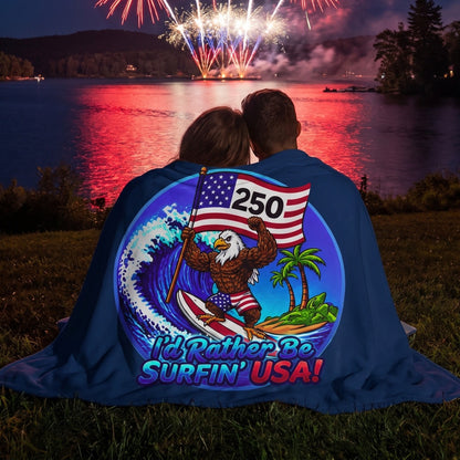 SURFIN' USA FREEDOM 250 LIMITED EDITION - BEACH FREAK© Plush Blanket