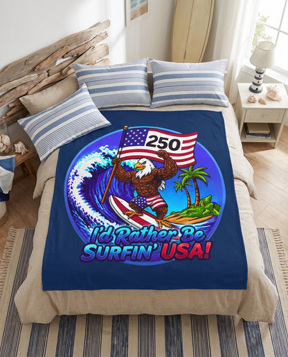 SURFIN' USA FREEDOM 250 LIMITED EDITION - BEACH FREAK© Plush Blanket