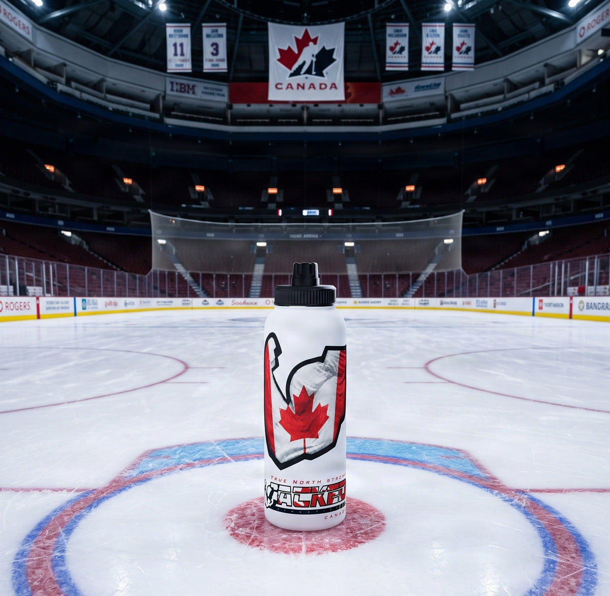 JACKED™ CANADA 'GET FLEXED' Stainless Steel SPORT Water Bottle