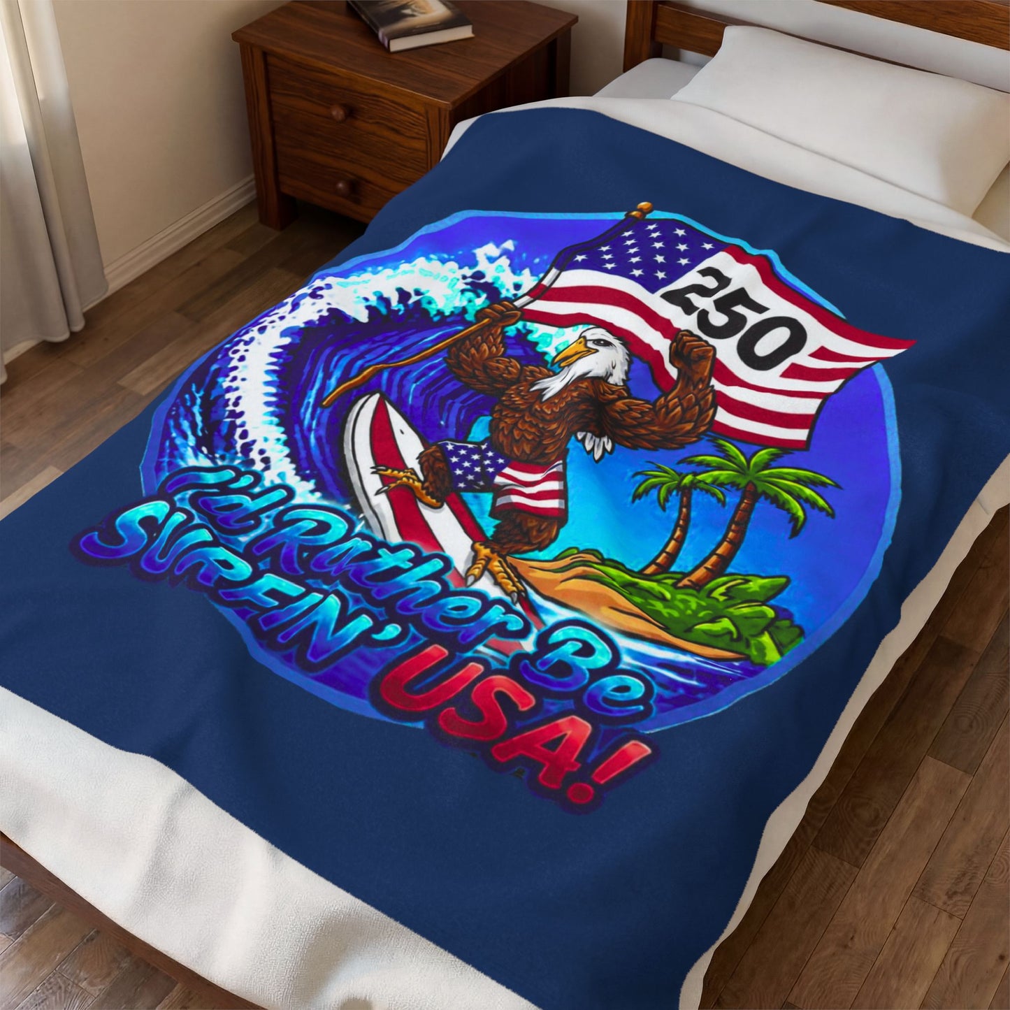 SURFIN' USA FREEDOM 250 LIMITED EDITION - BEACH FREAK© Plush Blanket