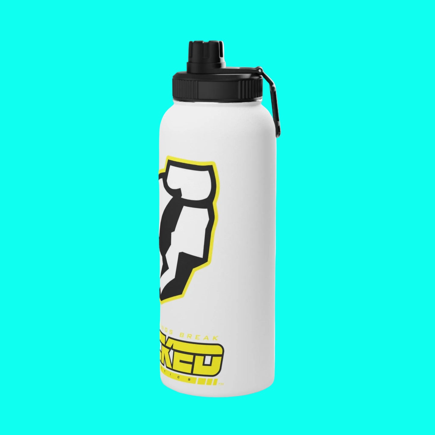 JACKED™ USA 'GET FLEXED' Stainless Steel SPORT Water Bottle