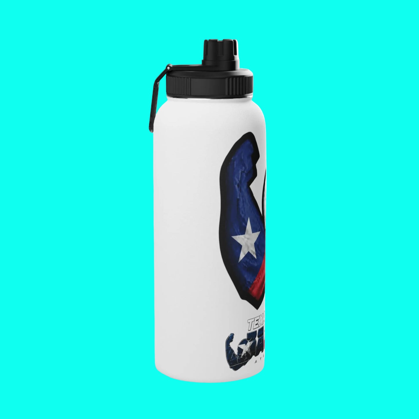 JACKED™ TEXAS 'GET FLEXED' Stainless Steel SPORT Water Bottle