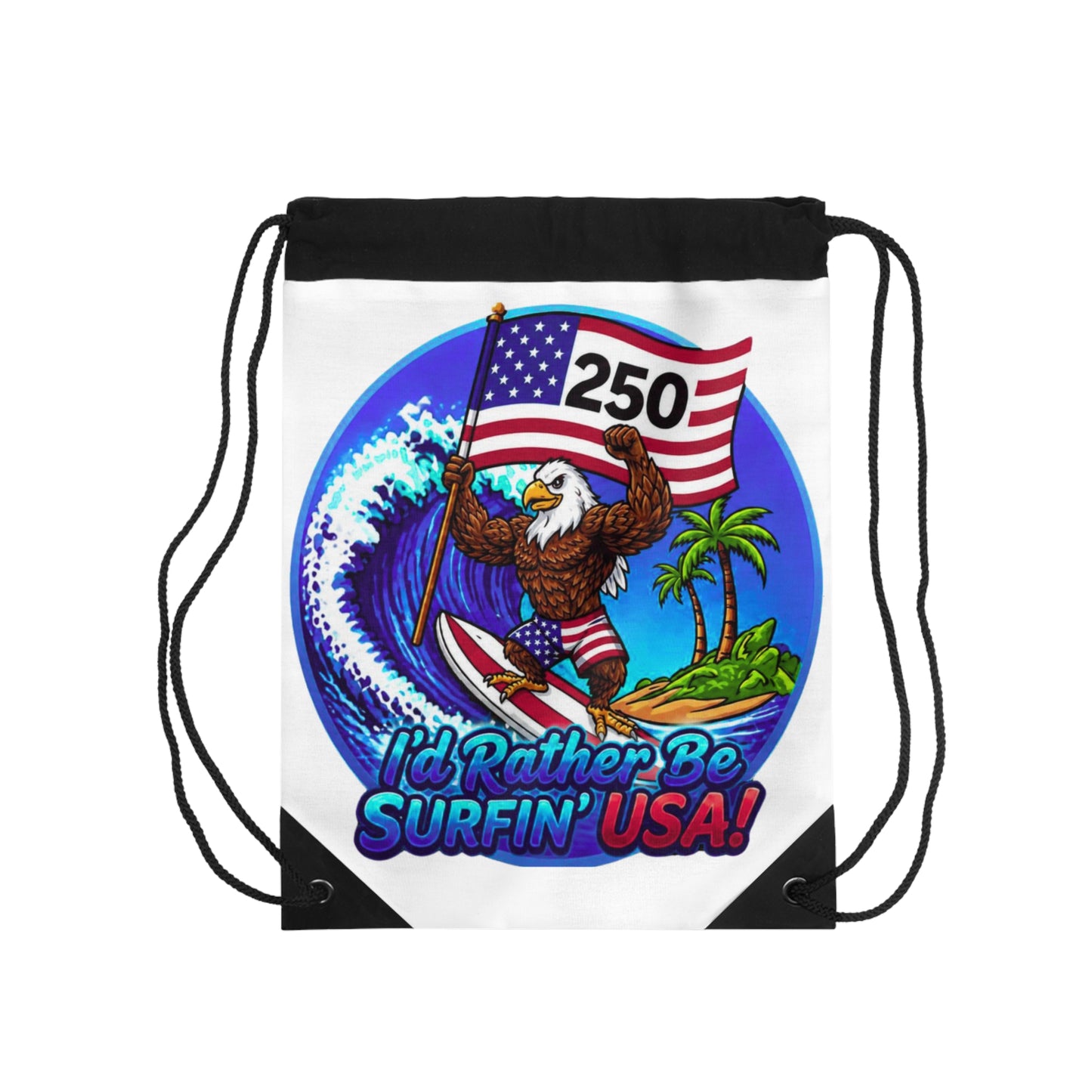 SURFIN' USA BALD EAGLE 250 LIMITED EDITION - BEACH FREAK© Drawstring Bag