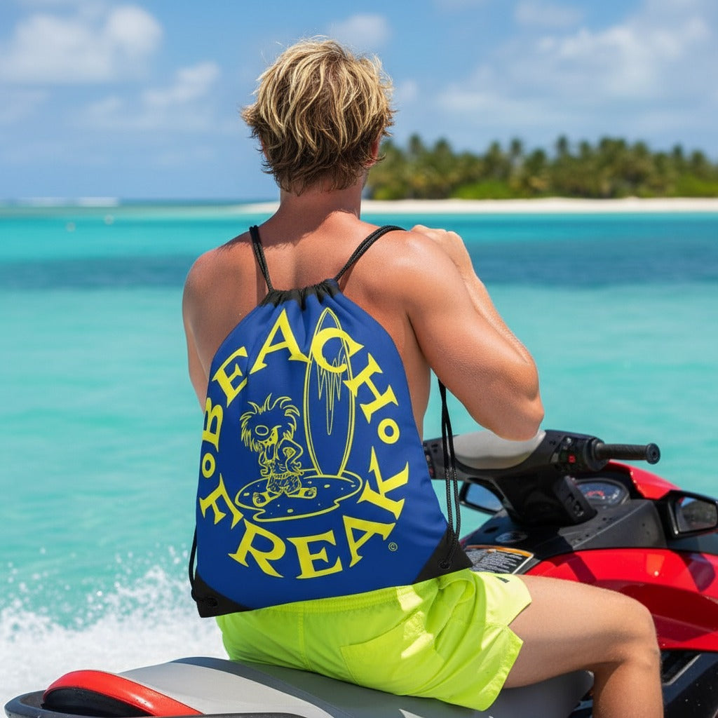 YELLOW BEACH FREAK© Drawstring Bag