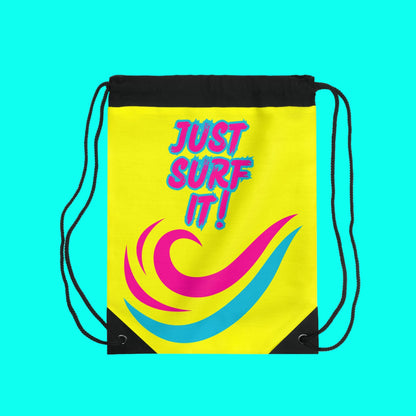 JUST SURF IT! - BEACH FREAK© Drawstring Bag