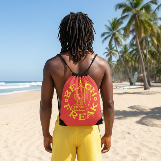 YELLOW BEACH FREAK© Drawstring Bag