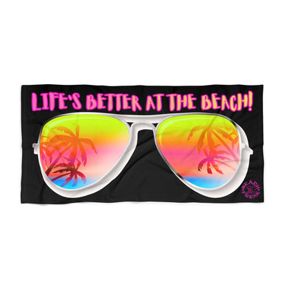 LIFE'S BETTER AT THE BEACH! BEACH FREAK© OVERSIZED 36" X 72" MINK COTTON TOWEL