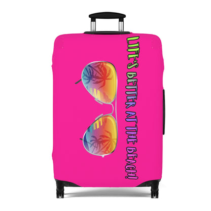 LIFE'S BETTER AT THE BEACH LUGGAGE COVER BY BEACH FREAK©
