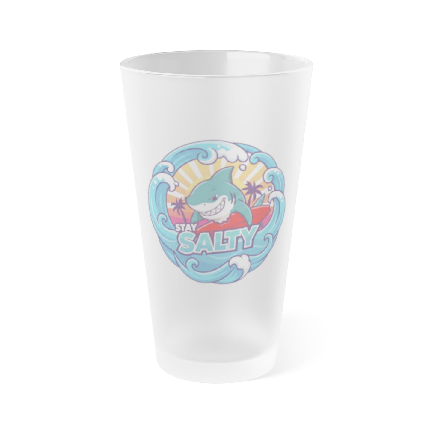 STAY SALTY - BEACH FREAK© Frosted Pint Glass