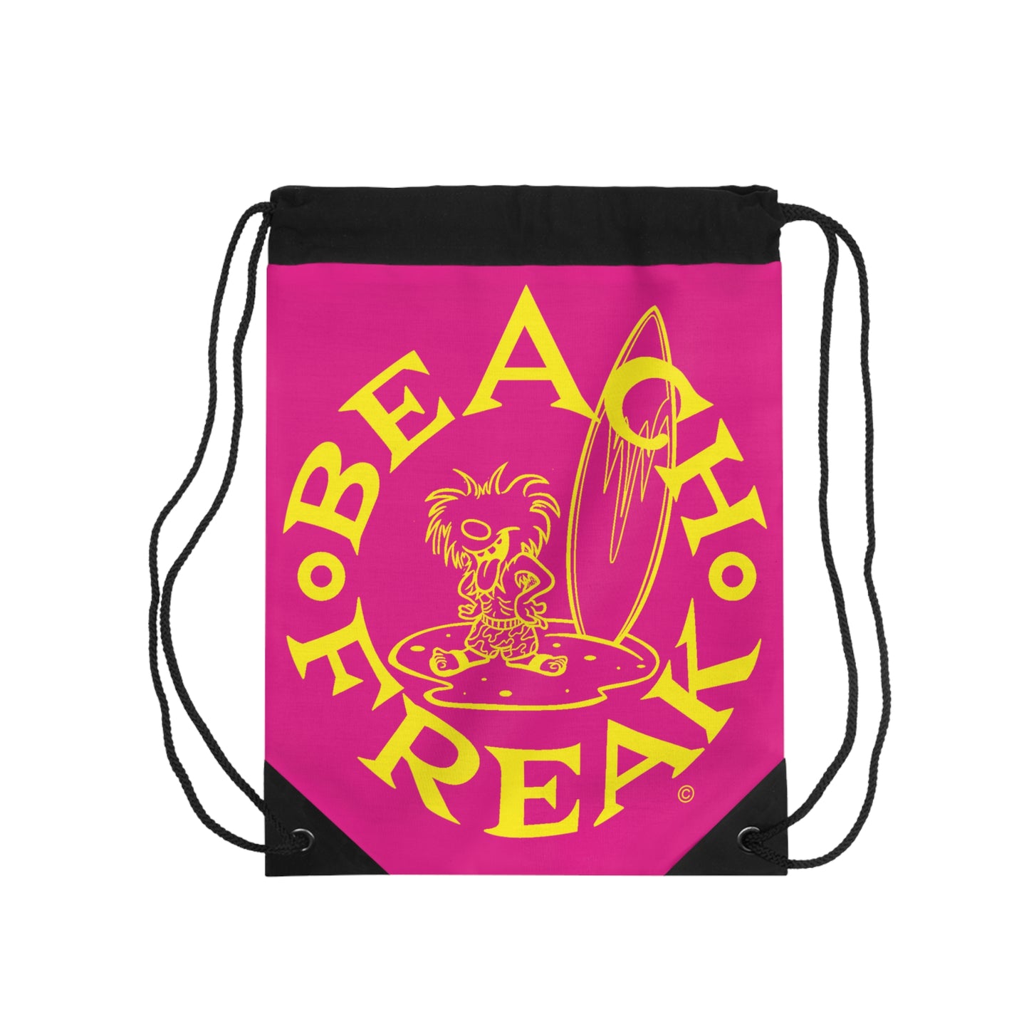 YELLOW BEACH FREAK© Drawstring Bag