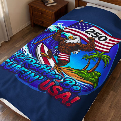 SURFIN' USA FREEDOM 250 LIMITED EDITION - BEACH FREAK© Plush Blanket