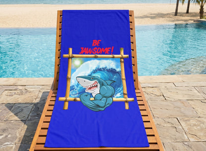 BE JAWSOME! MUY GRANDE 36" X 72" - BEACH FREAK© MINK COTTON TOWEL