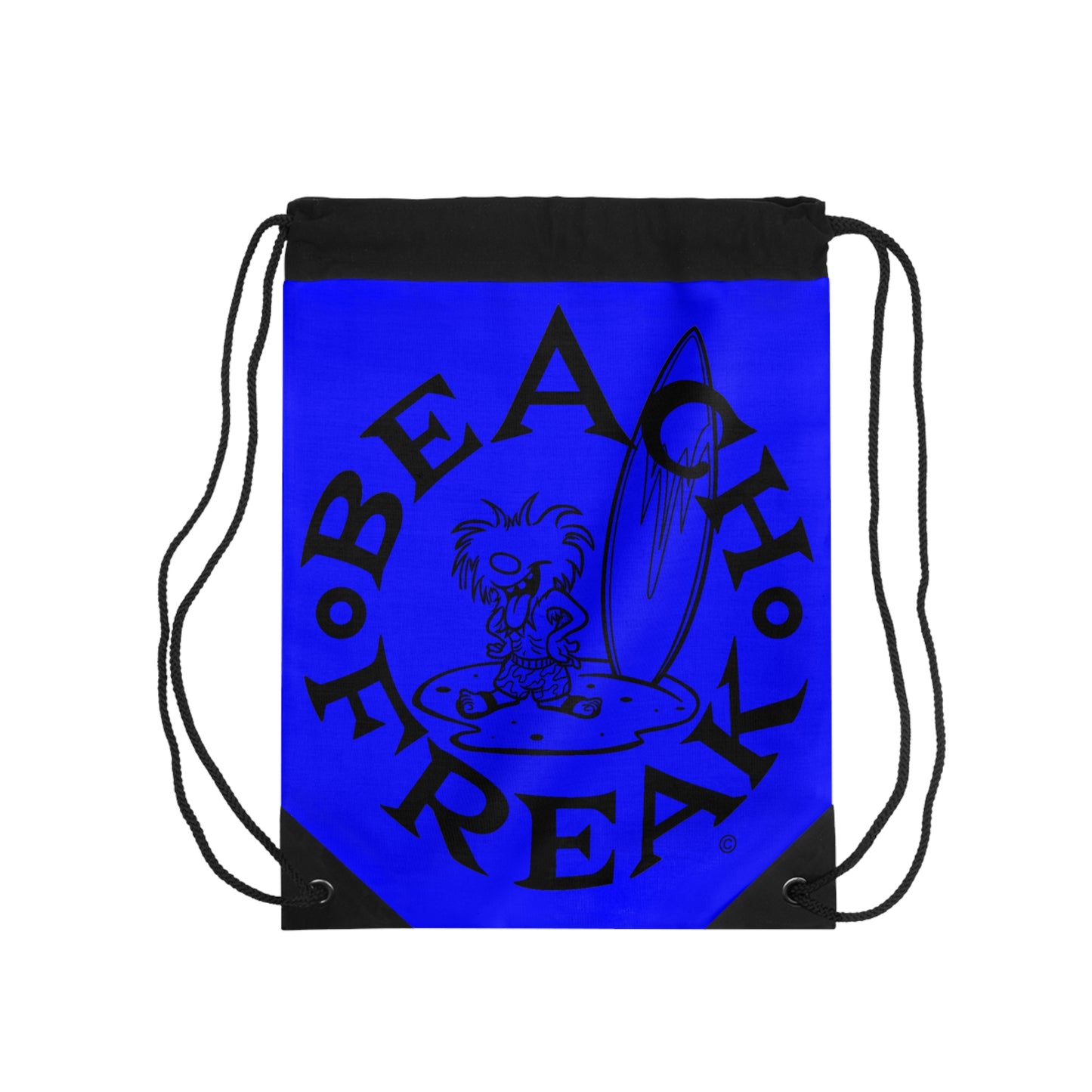 BLACK BEACH FREAK© Drawstring Bag