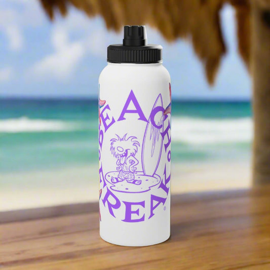 happy PURPLE BEACH FREAK© Stainless Steel SPORT Water Bottle