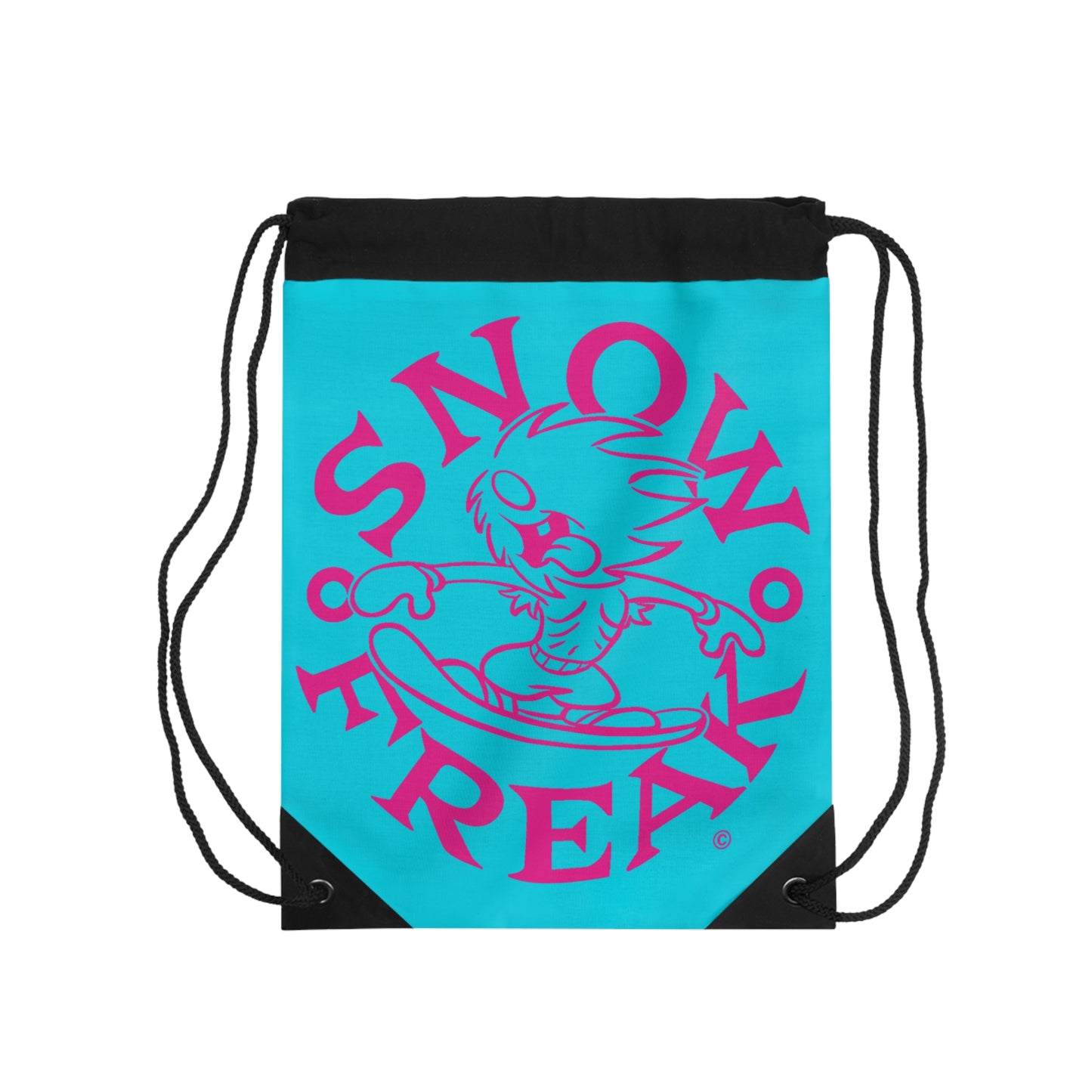 PINK SNOW FREAK© Drawstring Bag
