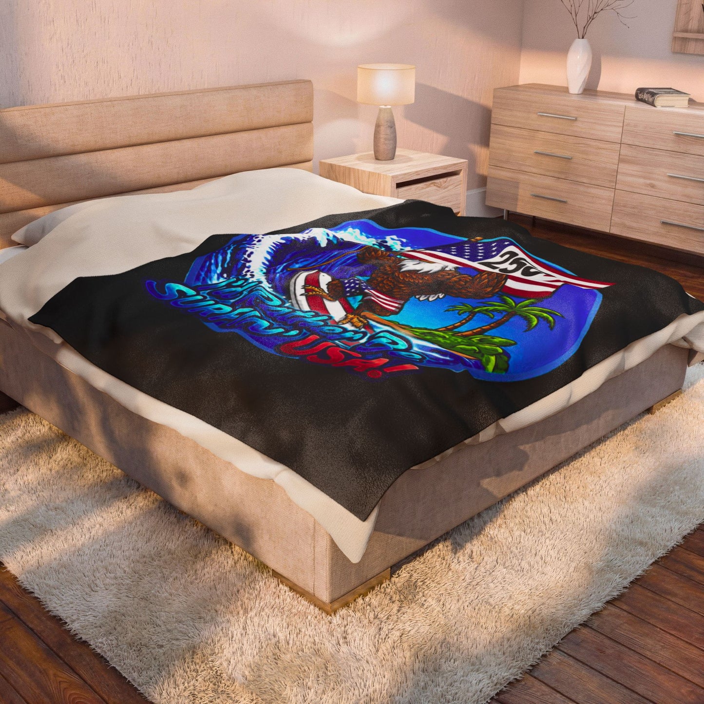 SURFIN' USA FREEDOM 250 LIMITED EDITION - BEACH FREAK© Plush Blanket