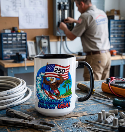 SURFIN' USA BALD EAGLE '250' LIMITED EDITION - BEACH FREAK© 15 OZ. MUG
