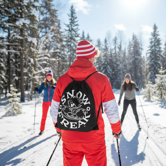 WHITE SNOW FREAK© Drawstring Bag