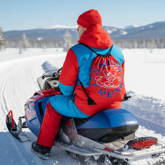 BLUE 'N' WHITE SNOW FREAK© Drawstring Bag