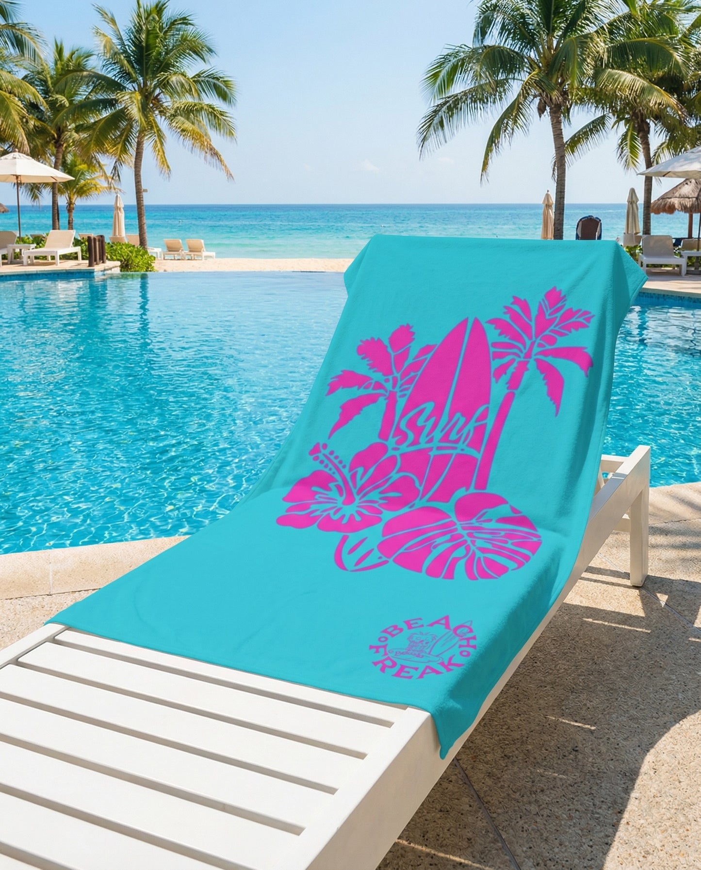 SURF VIBES -  BEACH FREAK© Mink-Cotton Towel