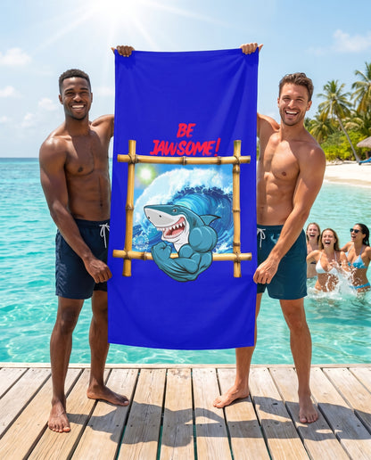 BE JAWSOME! MUY GRANDE 36" X 72" - BEACH FREAK© MINK COTTON TOWEL