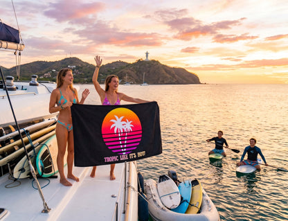 TROPIC LIKE IT'S HOT! - BEACH FREAK© MUY GRANDE MINK COTTON TOWEL