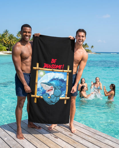 BE JAWSOME! MUY GRANDE 36" X 72" - BEACH FREAK© MINK COTTON TOWEL