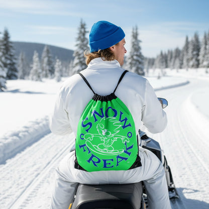 BLUE 'N' WHITE SNOW FREAK© Drawstring Bag