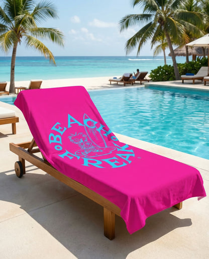 NEON BLUE BEACH FREAK© Mink-Cotton Towel