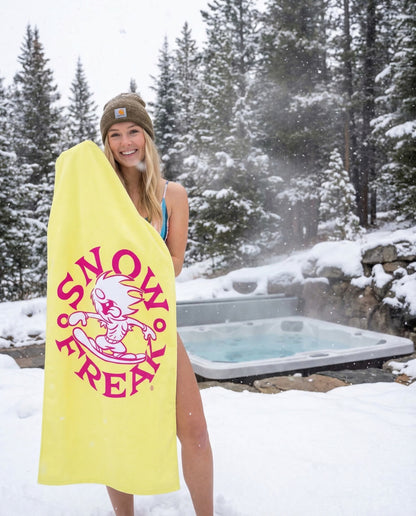FROSTY PINK SNOW FREAK© Mink-Cotton Towel