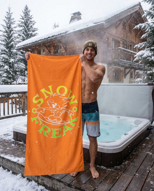 LIME 'N' YELLOW SNOW FREAK© Mink-Cotton Towel