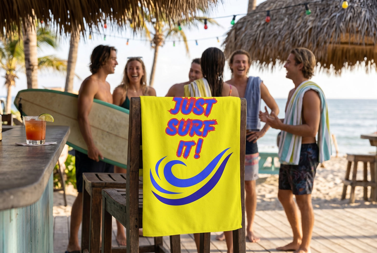 JUST SURF IT! - BEACH FREAK© Mink-Cotton Towel