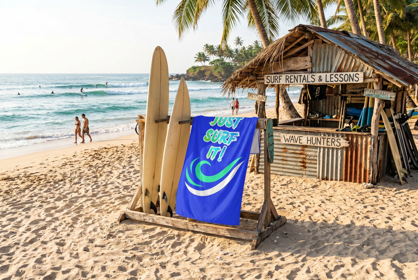 JUST SURF IT! - BEACH FREAK© Mink-Cotton Towel