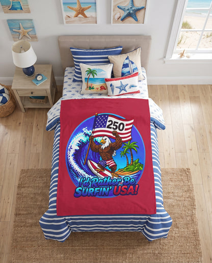 SURFIN' USA FREEDOM 250 LIMITED EDITION - BEACH FREAK© Plush Blanket