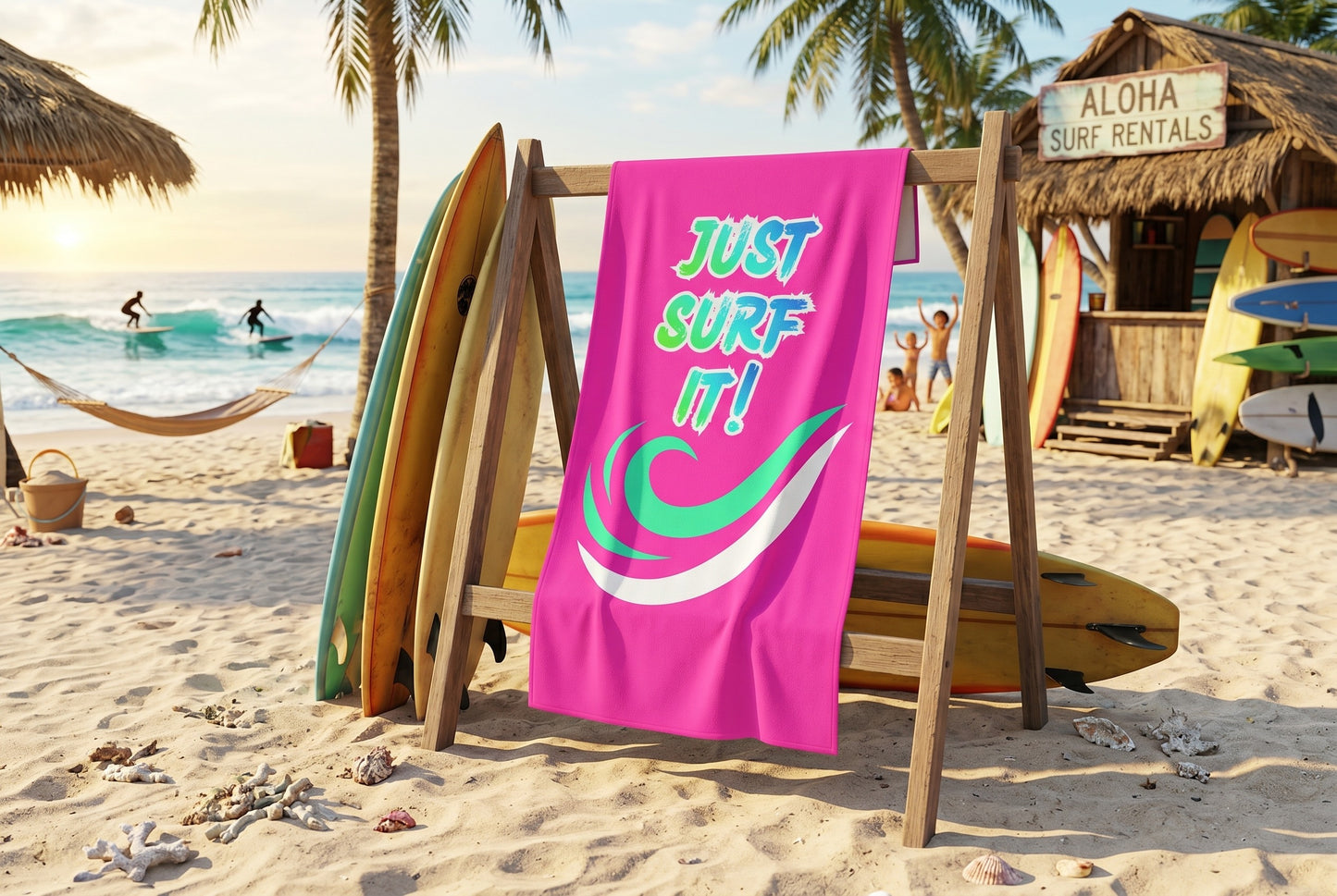 JUST SURF IT! - BEACH FREAK© Mink-Cotton Towel