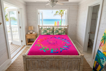 TIE-DYE BEACH FREAK© Velveteen Plush Blanket