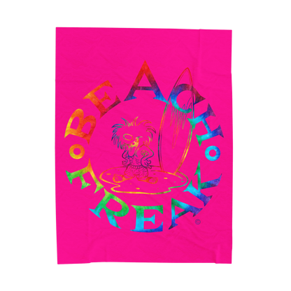TIE-DYE BEACH FREAK© Velveteen Plush Blanket