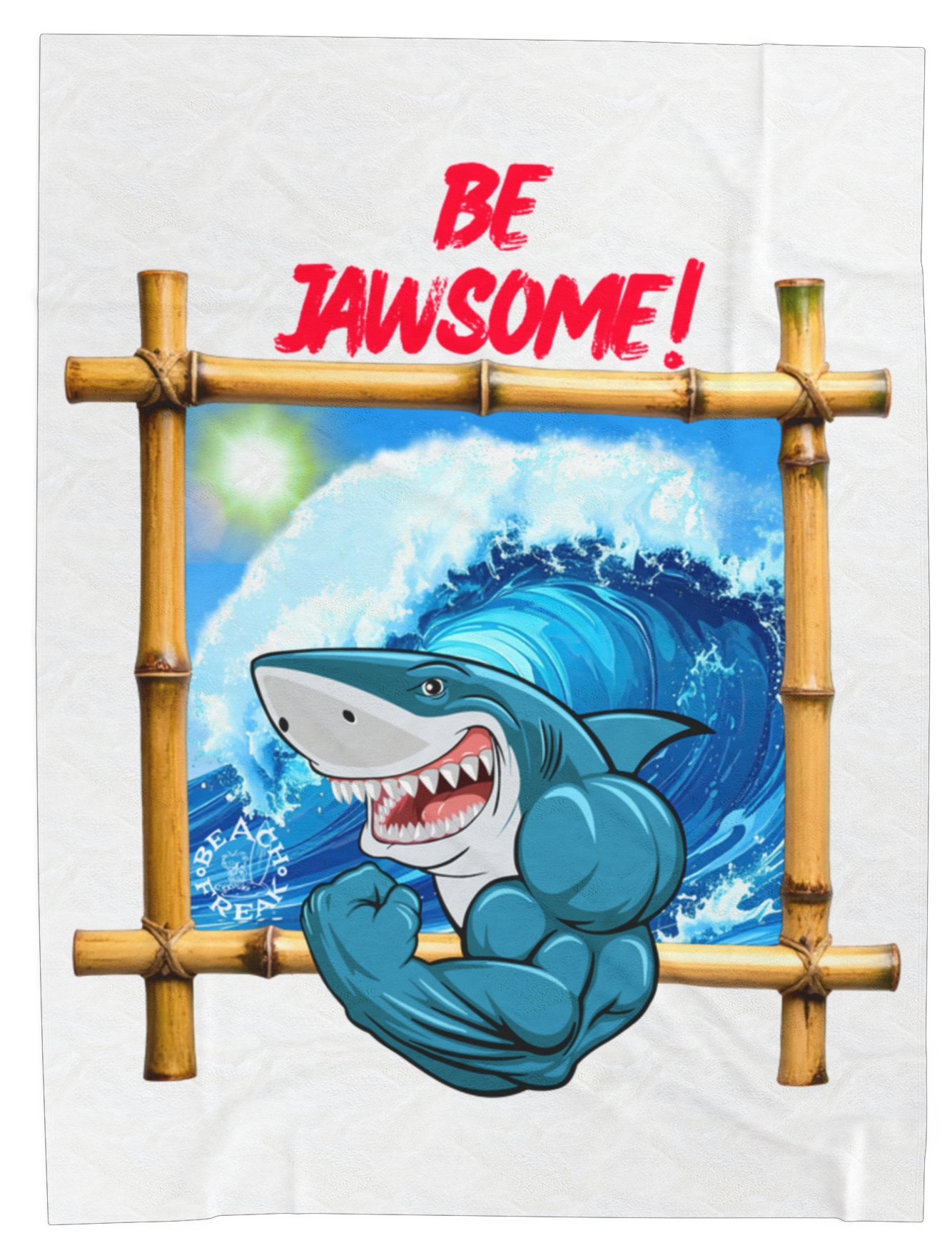 BE JAWSOME! - BEACH FREAK© Velveteen Plush Blanket