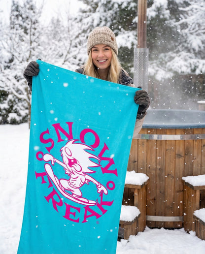FROSTY PINK SNOW FREAK© Mink-Cotton Towel
