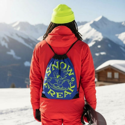 LIME 'N' YELLOW SNOW FREAK© Drawstring Bag
