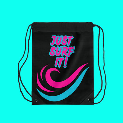 JUST SURF IT! - BEACH FREAK© Drawstring Bag