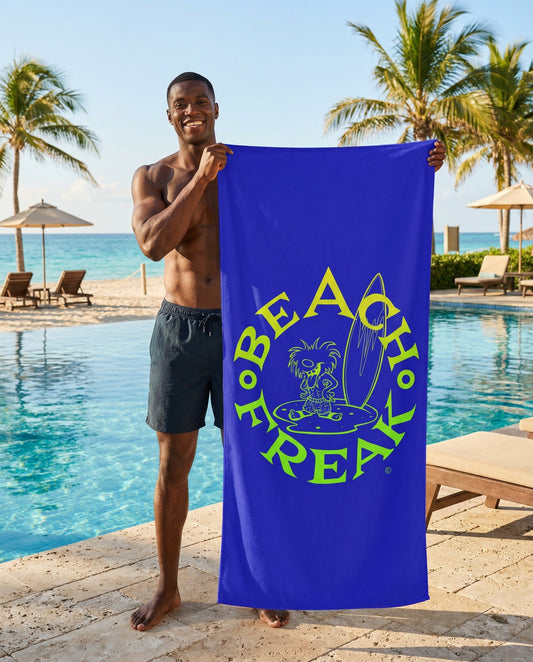 LIME 'N' YELLOW BEACH FREAK© Mink-Cotton Towel
