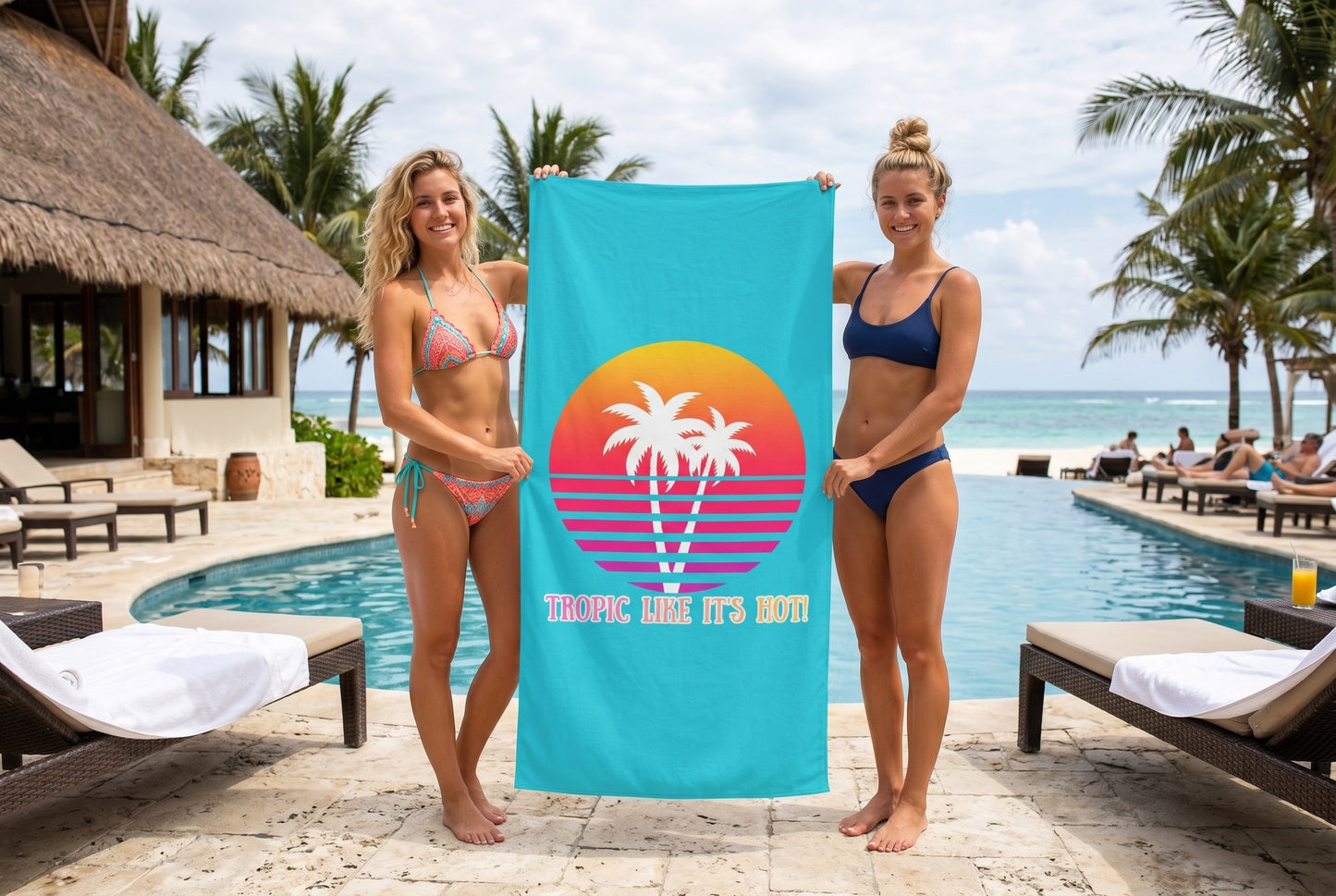 TROPIC LIKE IT'S HOT! - BEACH FREAK© Mink-Cotton Towel
