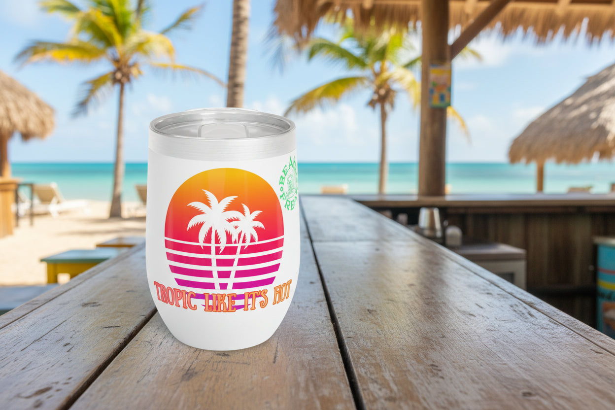 TROPIC LIKE IT'S HOT - BEACH FREAK© Chill Wine Tumbler